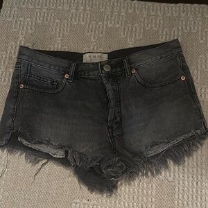 We the Free black denim shorts
